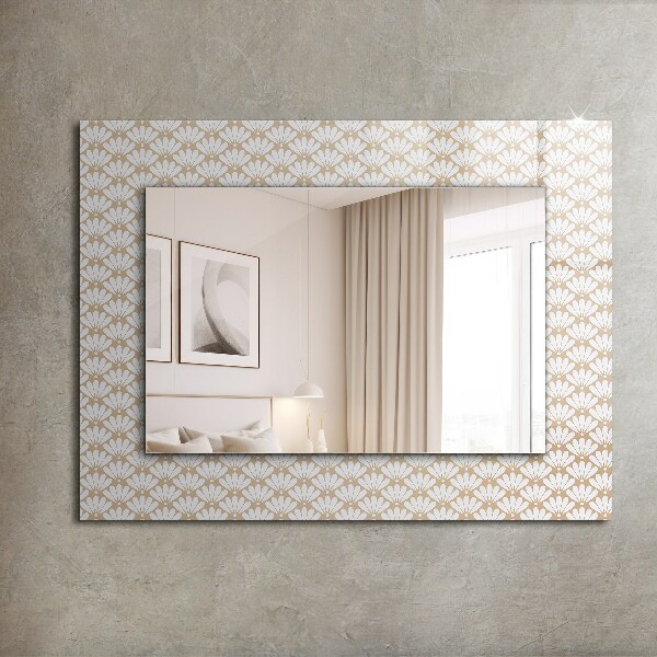 Decor oglinda Floare cu model geometric