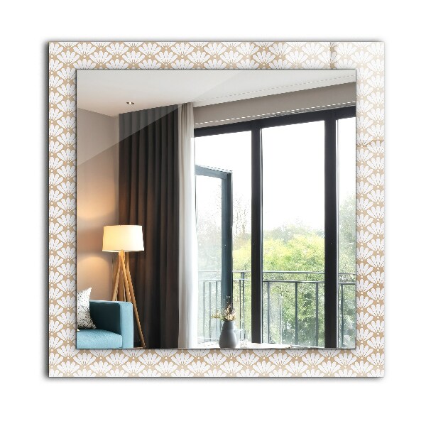 Decor oglinda Floare cu model geometric