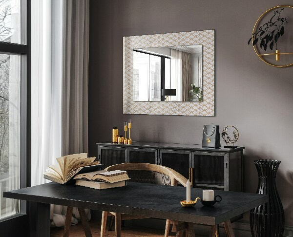 Decor oglinda Floare cu model geometric