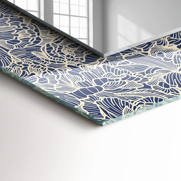 Decor oglinda Model floral pe țesătură