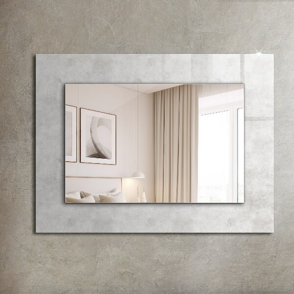 Oglinda decor perete Motiv pe țesătură gri