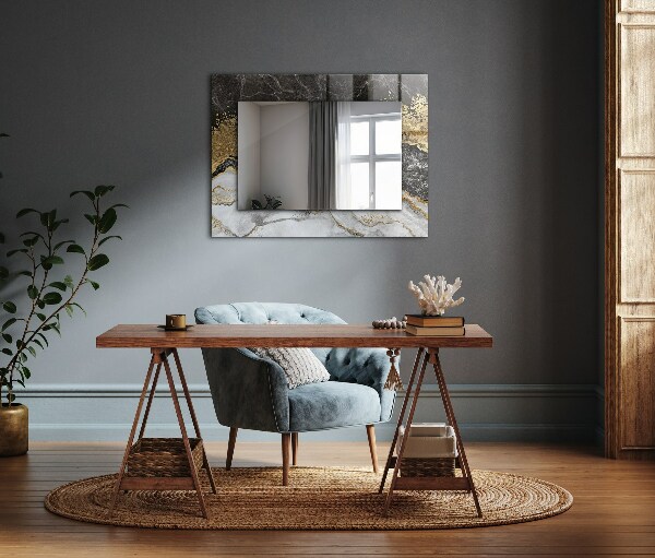 Oglinda rama cu imprimeu Marmură abstractă cu nervuri