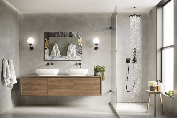 Oglinda rama cu imprimeu Marmură abstractă cu nervuri