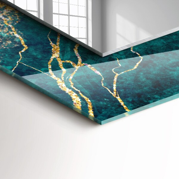 Decoratiuni perete cu oglinda Marmură verde