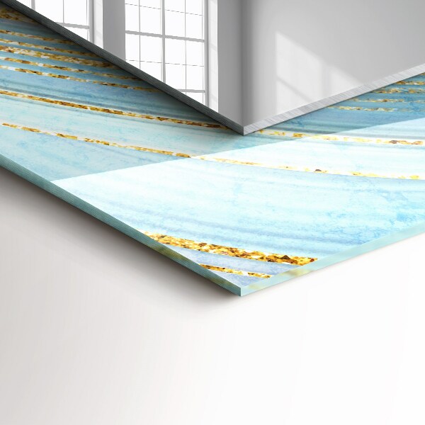 Oglinda cu rama imprimata Valuri abstracte albastre