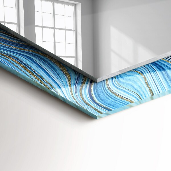 Oglinda perete decorativa Motiv abstract albastru