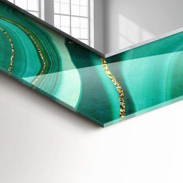 Oglinda rama cu imprimeu Textură abstractă verde