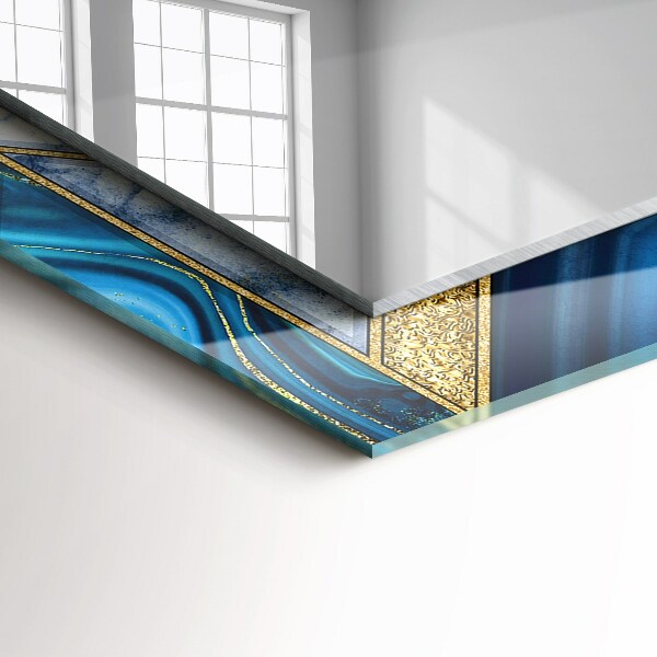 Decoratiuni perete cu oglinda Mozaic geometric abstract