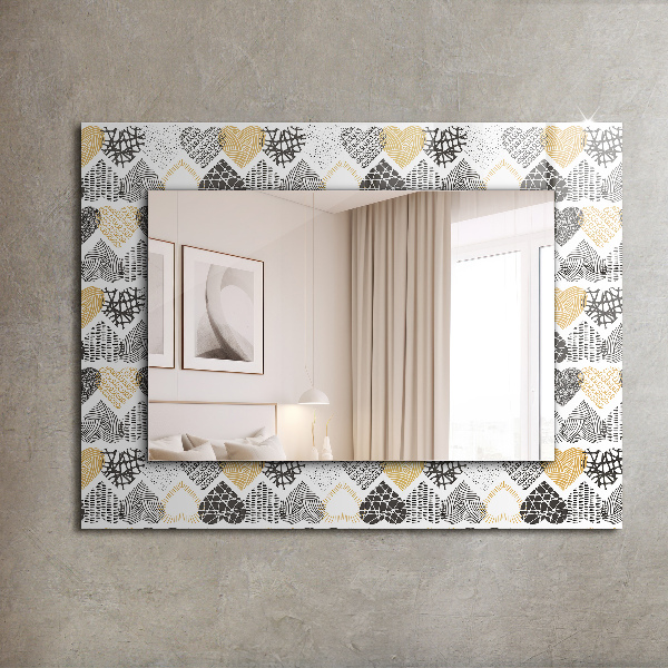 Decor oglinda Inimi colorate