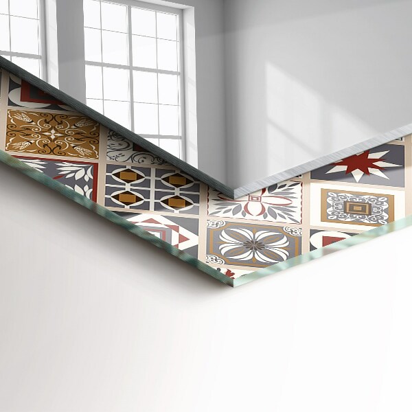 Oglinda rama cu imprimeu Mozaic colorat