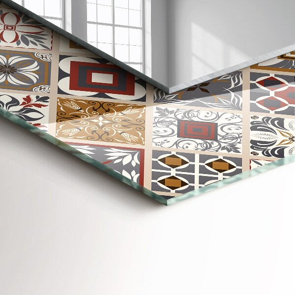 Oglinda rama cu imprimeu Mozaic colorat