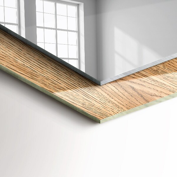 Oglinda cu rama imprimata Textura lemnului