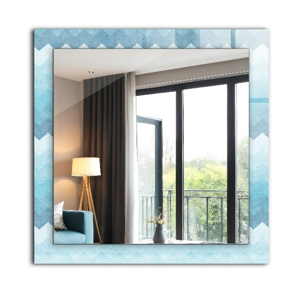 Oglinda cu rama imprimata Model în zig-zag în gradient