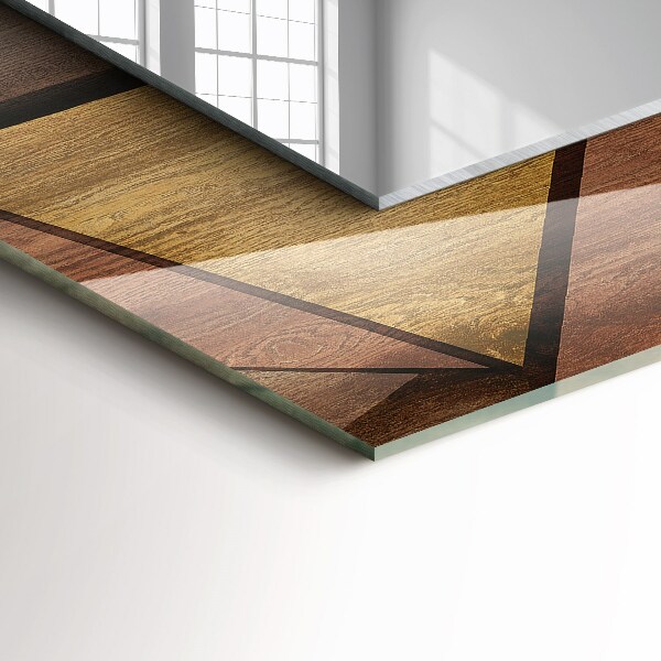 Oglinda rama cu imprimeu Modele geometrice în lemn