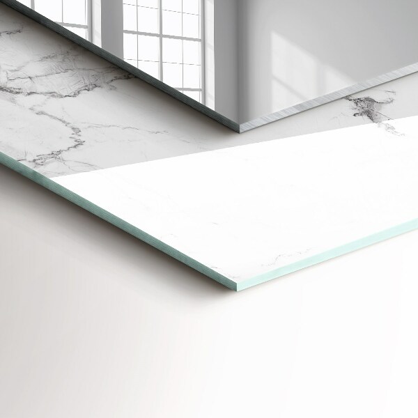 Oglinda rama cu imprimeu Motive din marmură albă