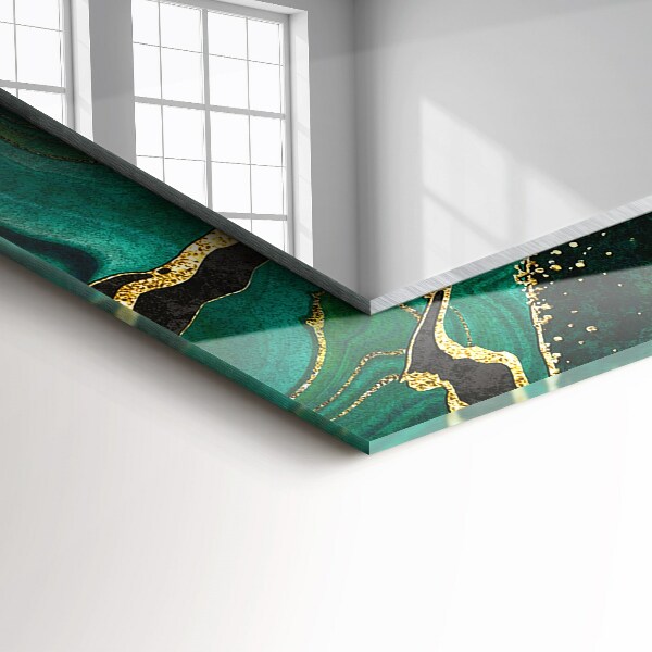 Oglinda cu decor Motive de artă abstractă verde