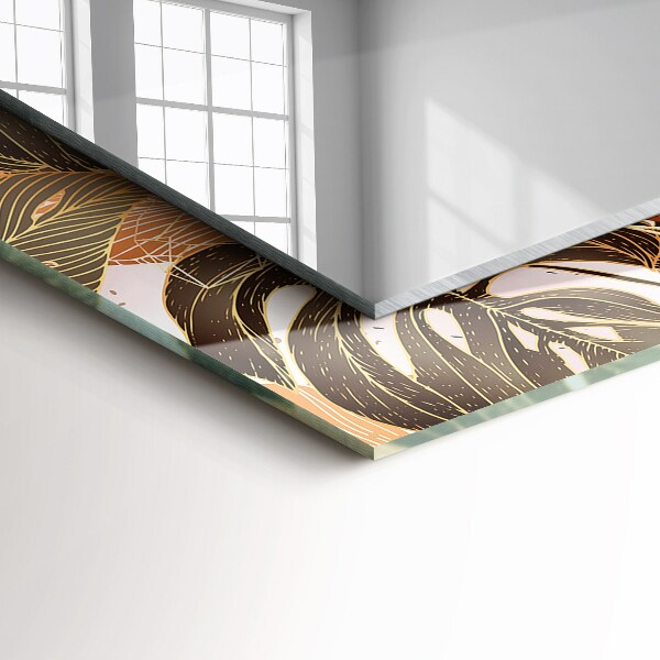 Oglinda rama cu imprimeu Frunze cu motive tropicale