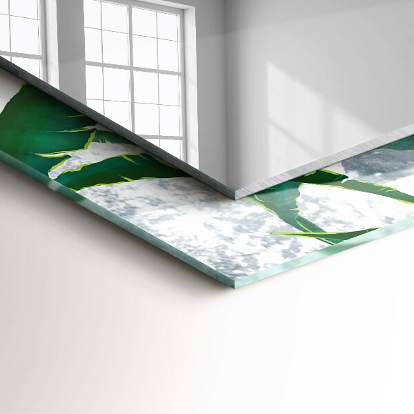 Decoratiuni perete cu oglinda Plante cu frunze verzi