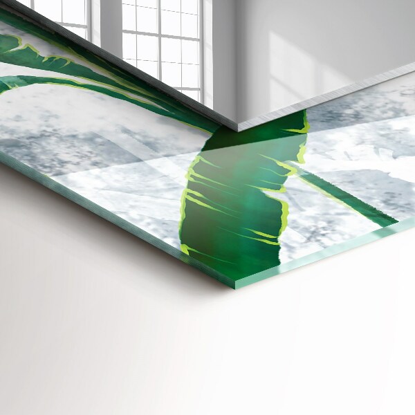 Decoratiuni perete cu oglinda Plante cu frunze verzi