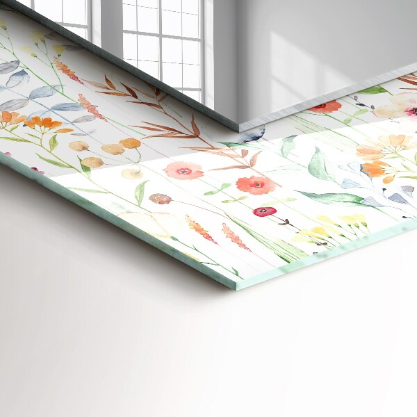 Oglinda decor perete Flori cu motive în acuarelă