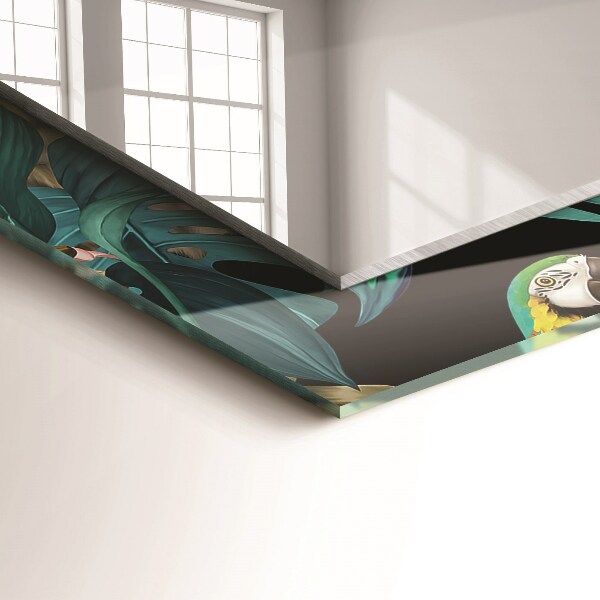 Oglinda imprimata Papagali cu un tigru în junglă