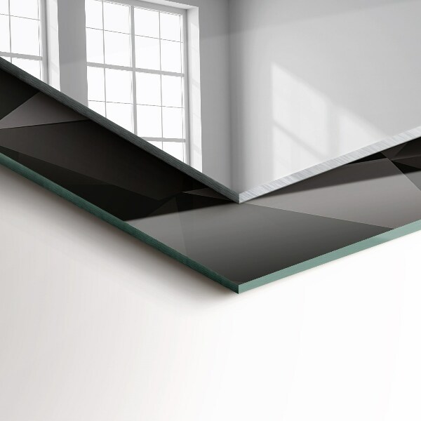 Oglinda rama cu imprimeu Forme geometrice negre