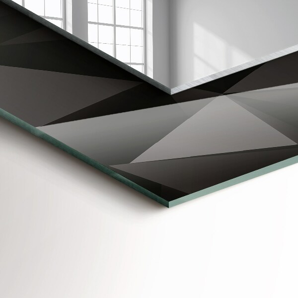 Oglinda rama cu imprimeu Forme geometrice negre