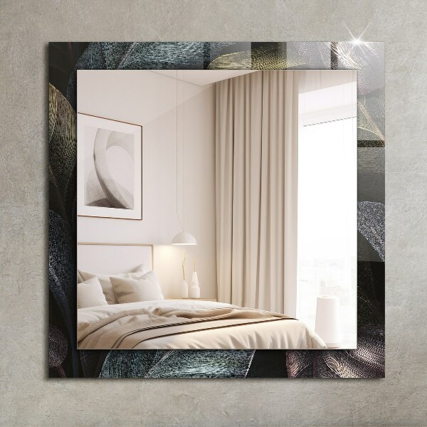 Oglinda cu decor Frunze de plante colorate