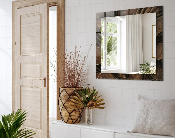 Decoratiuni perete cu oglinda Frunze tropicale