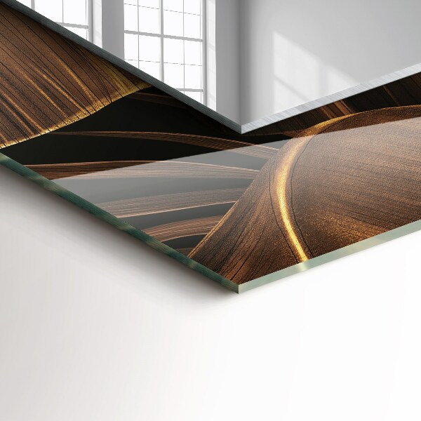 Decoratiuni perete cu oglinda Frunze tropicale