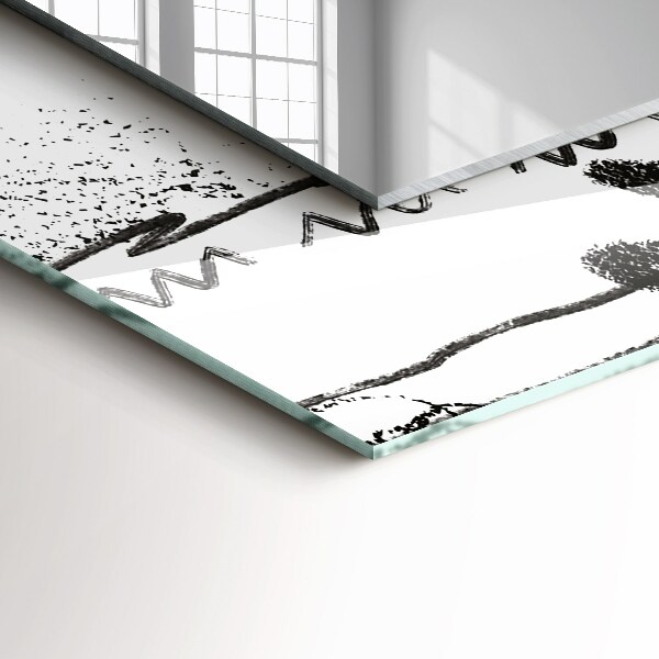 Oglinda decor perete Șabloane abstracte moderne