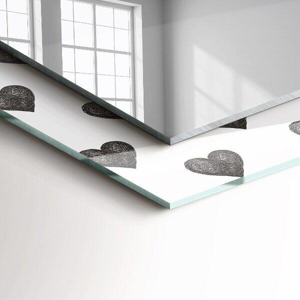 Decor oglinda Desen de inimă neagră