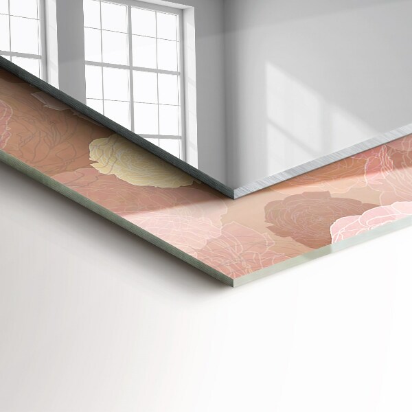 Oglinda perete decorativa Flori de bujor