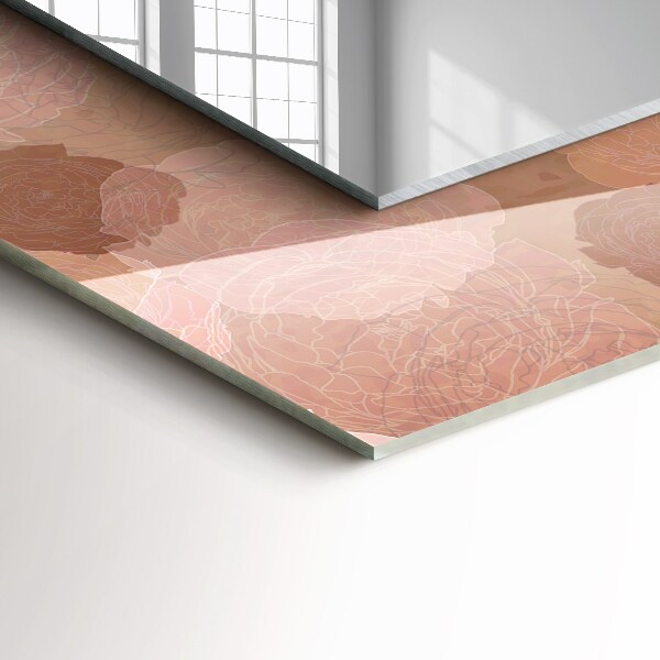 Oglinda perete decorativa Flori de bujor