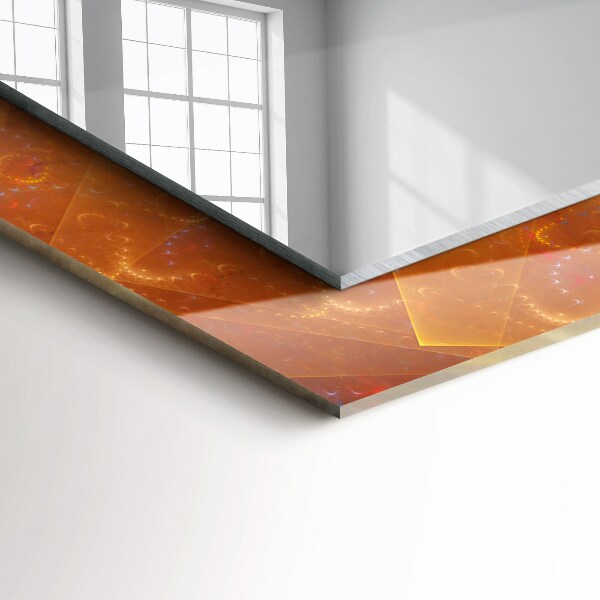 Oglinda rama cu imprimeu Spirală fractală colorată