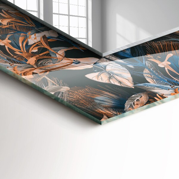 Decoratiuni perete cu oglinda Flori și frunze