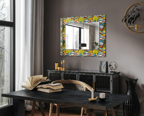 Oglinda cu rama imprimata Baloane colorate