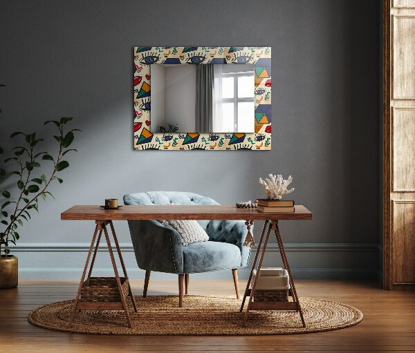 Oglinda perete decorativa Forme de ochi și gură