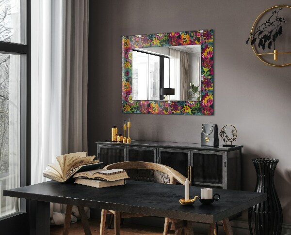 Oglinda decor perete Motiv floral colorat