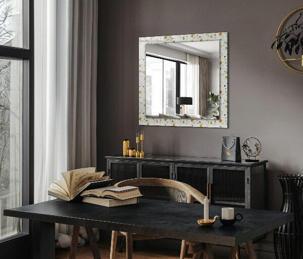 Oglinda perete decorativa Model de floare cu frunze