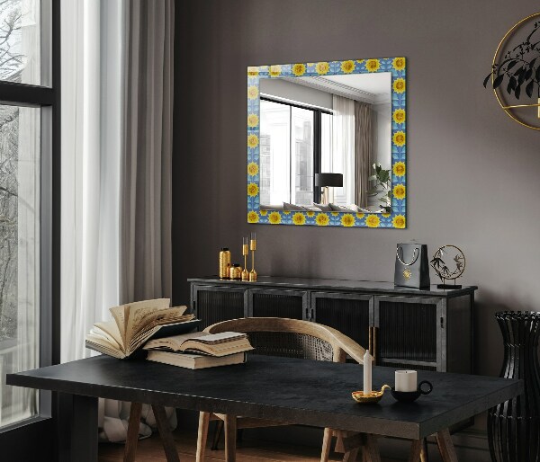 Decor oglinda Motive cu frunze de floarea-soarelui