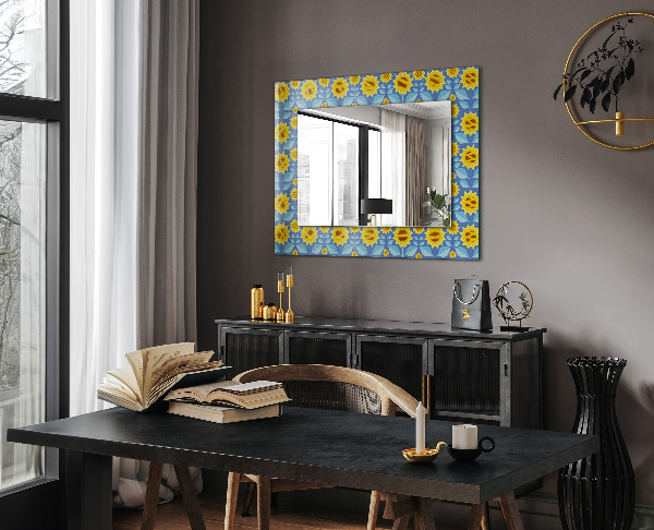 Decor oglinda Motive cu frunze de floarea-soarelui