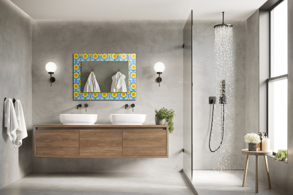 Decor oglinda Motive cu frunze de floarea-soarelui