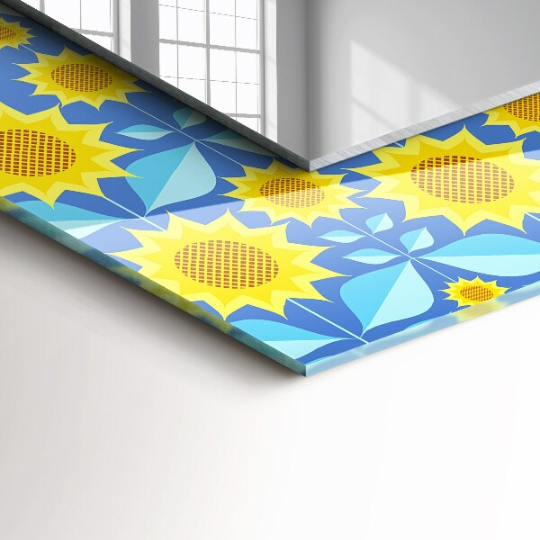 Decor oglinda Motive cu frunze de floarea-soarelui