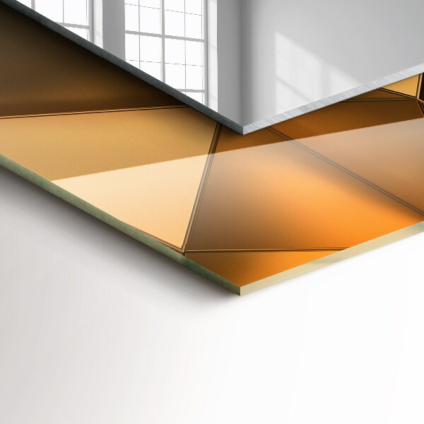 Oglinda cu rama imprimata Motive geometrice aurii