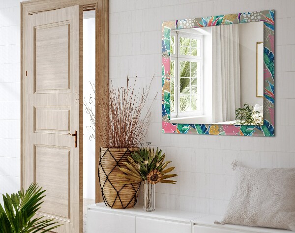 Oglinda imprimata Flori și frunze