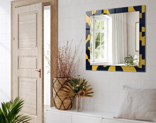 Oglinda cu rama imprimata Motiv geometric abstract