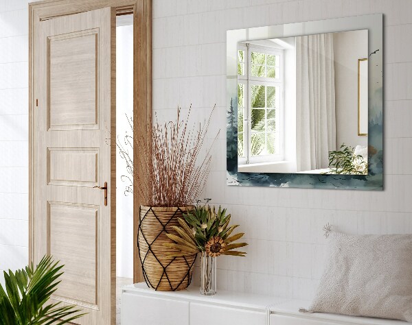 Oglinda decor perete Flori frunze păsări