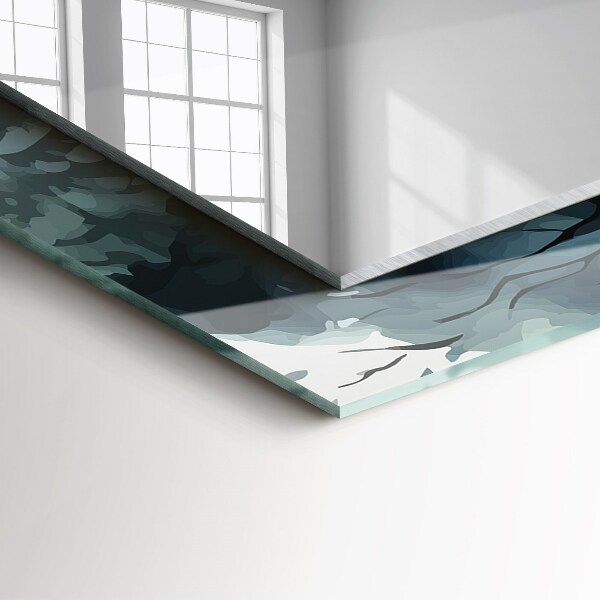 Oglinda decor perete Flori frunze păsări