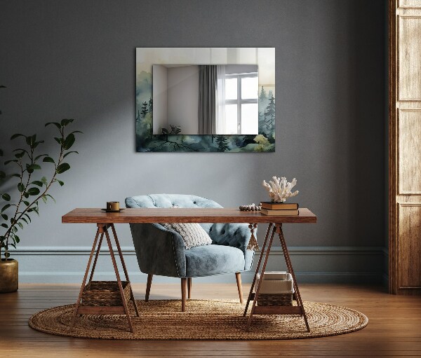 Oglinda decor perete Flori frunze păsări